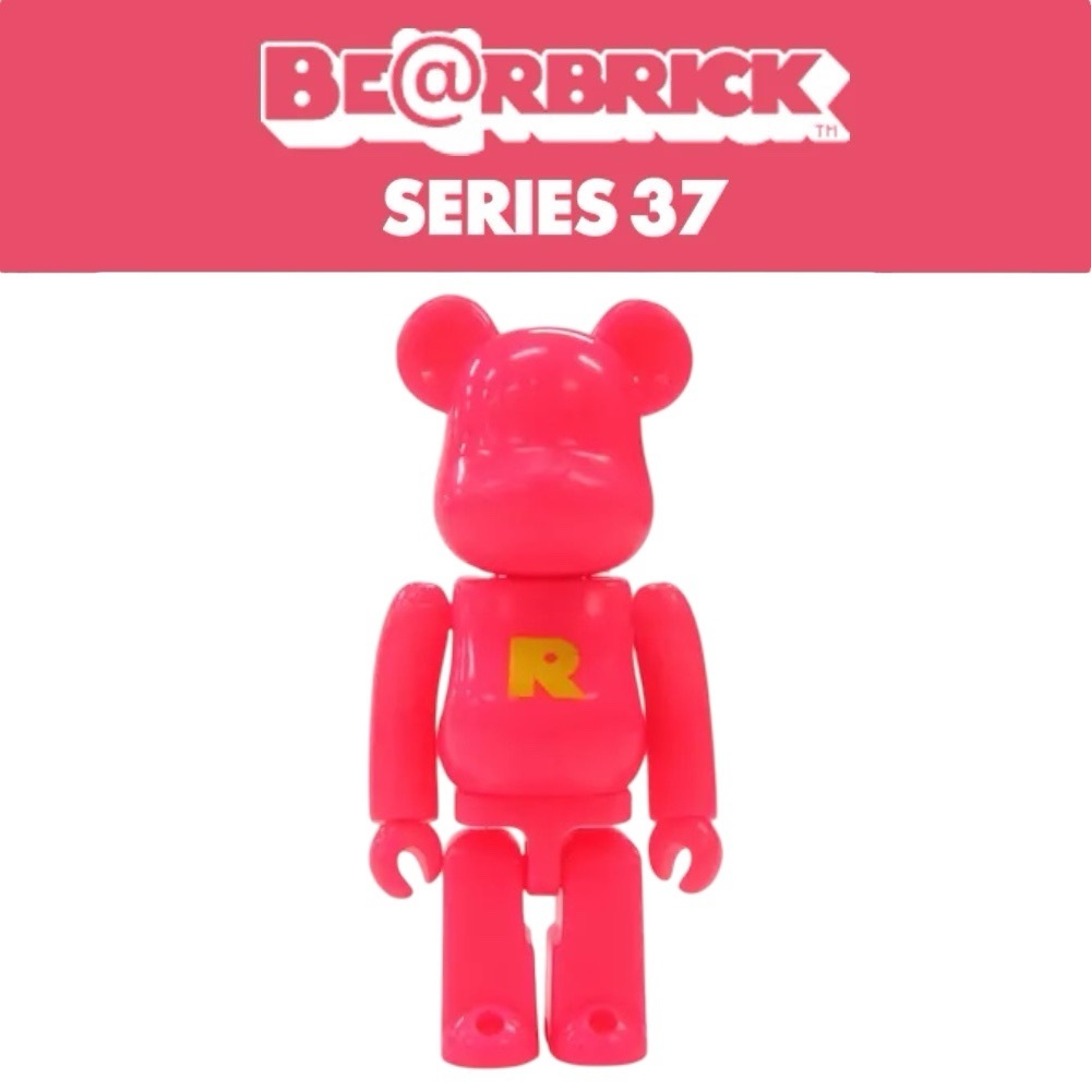 PRE-OWNED 100% BEARBRICK SERIES 37 BASIC NEON PINK “R”